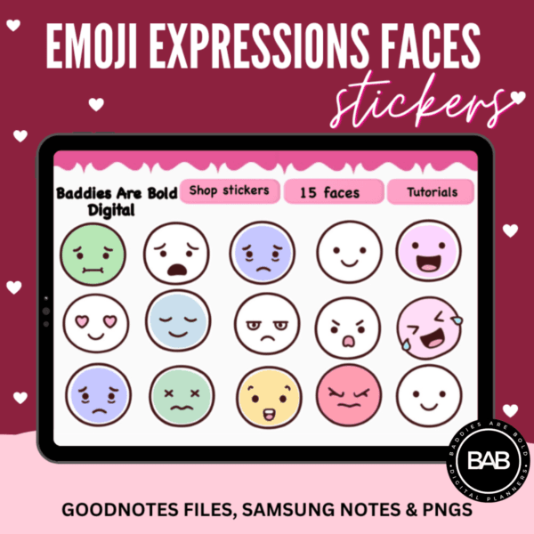 Emoji Expressions Faces Stickers